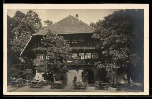 AK Karlsruhe, Stadtgarten, Gaststätte Schwarzwaldhaus