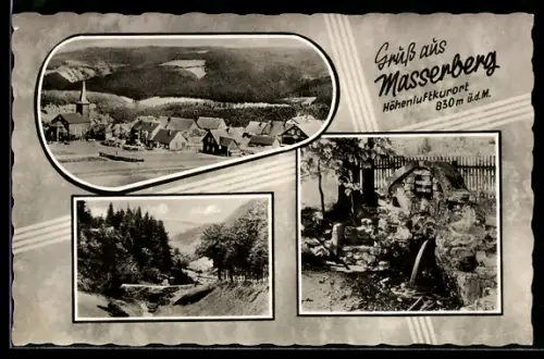 AK Masserberg, Ortsansicht, Waldlandschaft, Quelle