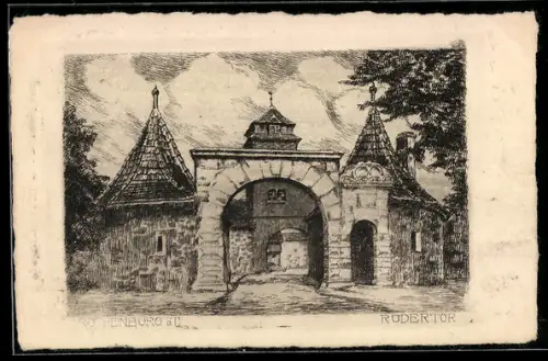 Künstler-AK Rothenburg o. T., Rödertor
