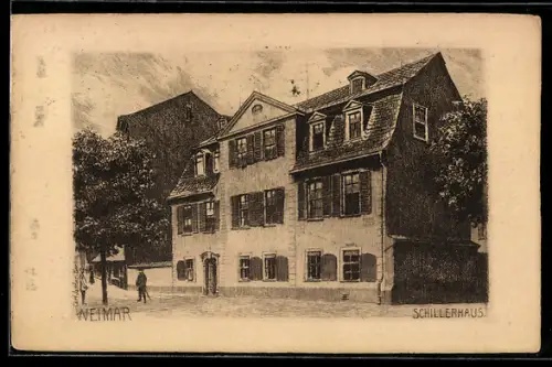 Künstler-AK Weimar, Schillerhaus