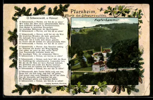 AK Pforzheim, Kupferhammer, Gedicht