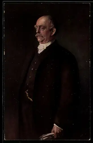 Künstler-AK sign. F. von Lenbach: Otto von Bismarck im Halbprofil