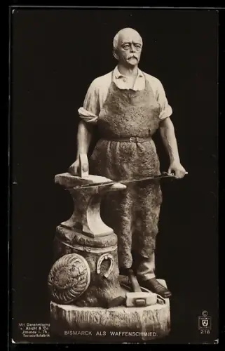 AK Statue von Otto von Bismarck als Waffenschmied