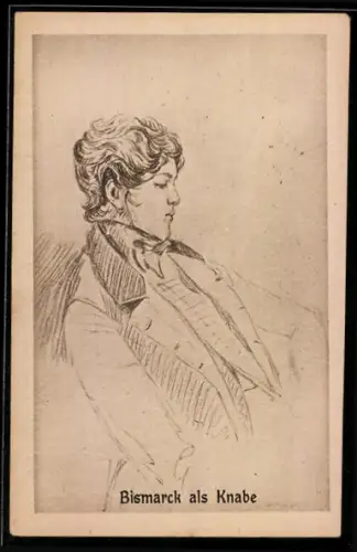 AK Portrait von Bismarck als Knabe