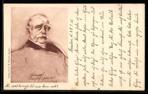 AK Portrait von Otto von Bismarck