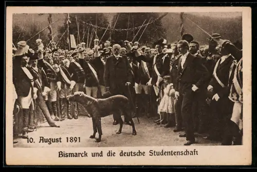AK Bismarck und die deutsche Studentenschaft am 10. August 1891, Dogge