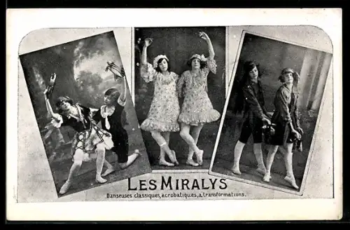 AK Les Miralys, Danseuses classiques, acrobatiques a transformations, Akrobatsiche Tänzerinnen