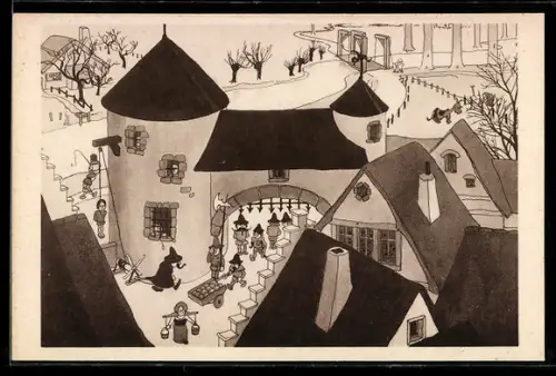 AK Chicago, World`s Fair 1933, A Century of Progress, Picturesque Belgium, The Sing-Sing prison in the old city