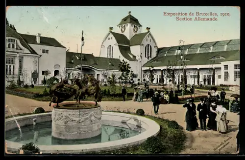 AK Bruxelles, Exposition de Bruxelles 1910, section Allemande