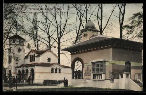 AK Liége, Exposition Universelle 1905, Pavillon du Montenegro et de la Serbie