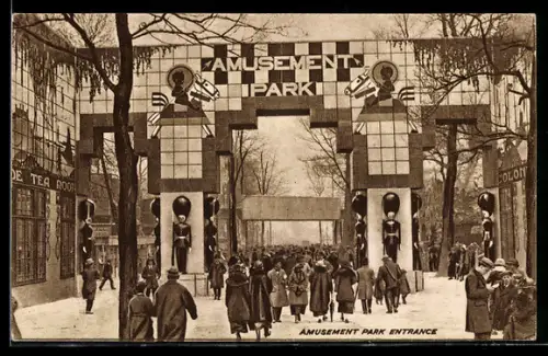 AK London, Amusement Park, Eingang zur Ausstellung 1924