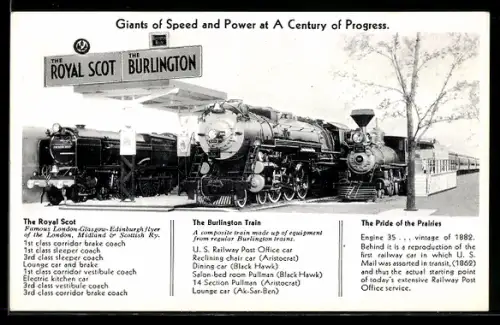AK Giants of Speed and Powe at A Century of Ages, The Royal Scot, The Burlington, The Pride of the Prairies