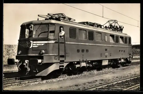 AK Elektrische Lokomotive der Schweiz. Bundesbahnen, schweizer Eisenbahn