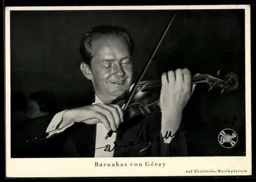 AK Musiker Barnabas von Géczy mit Geige