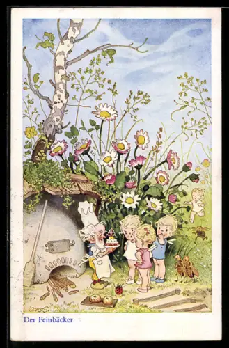Künstler-AK Fritz Baumgarten: Der Feinbäcker