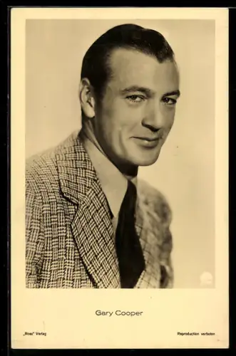 AK Portrait des Schauspielers Gary Cooper