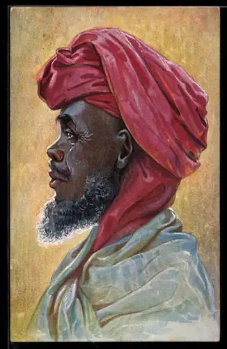 AK Araber mit Turban aus Ostafrika