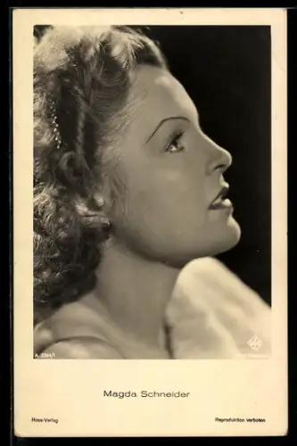 AK Schauspielerin Magda Schneider, von der Seite