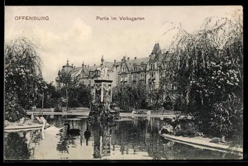 AK Offenburg, Partie im Volksgarten