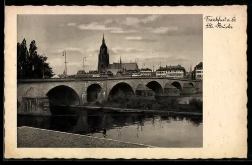AK Alt-Frankfurt, Alte Brücke mit Dom