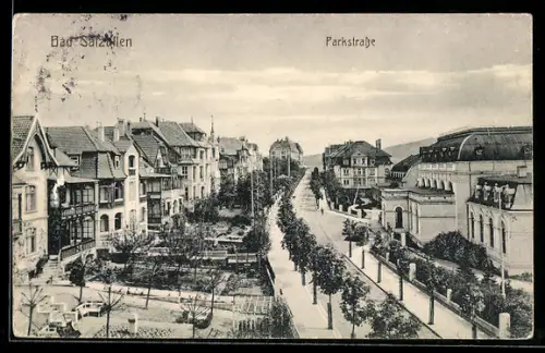 AK Bad Salzuflen, Parkstrasse aus der Vogelschau