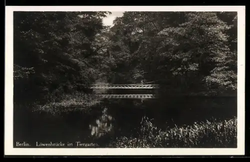 AK Berlin, Löwenbrücke im Tiergarten