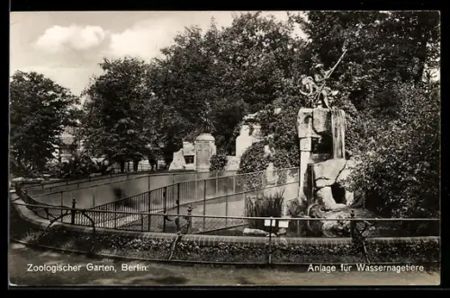 AK Berlin, Zoologischer Garten, Anlage für Wassernagetiere
