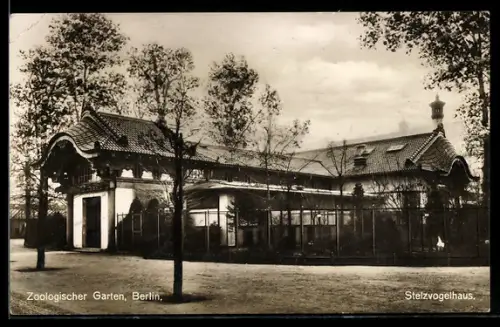 AK Berlin, Zoologischer Garten, Das Stelzvogelhaus