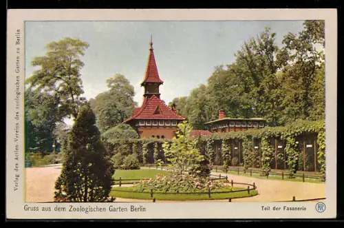 AK Berlin, Zoologischer Garten, Teil der Fasanerie