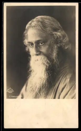 Fotografie Frantisek Drtikol, Rabindranath Tagore Literatur-Nobelpreisträger im Porträt