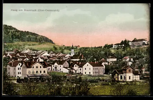 AK Haag am Hausruck, Panoramablick auf den Ort