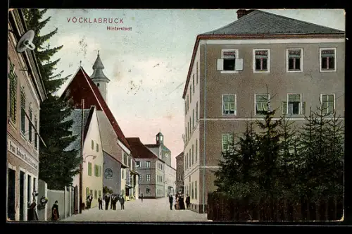 AK Vöcklabruck, Partie in der Hinterstadt