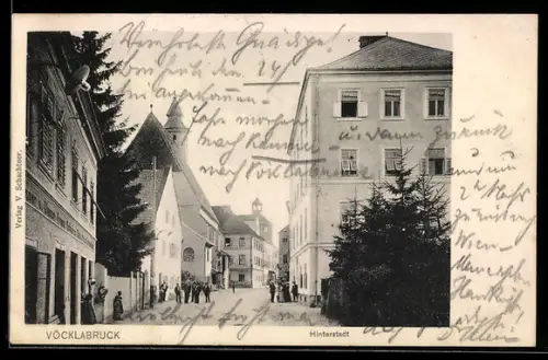 AK Vöcklabruck, Partie in der Hinterstadt