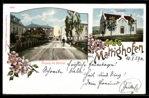 AK Mattighofen, Eingang des Marktes, Turnhalle