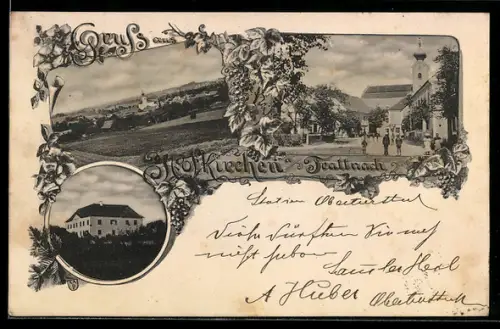 AK Hofkirchen a. d. Trattnach, Ortsansicht und Strassenpartie