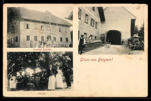 AK Bergern, Gasthof von B. Kirchler mit Garten