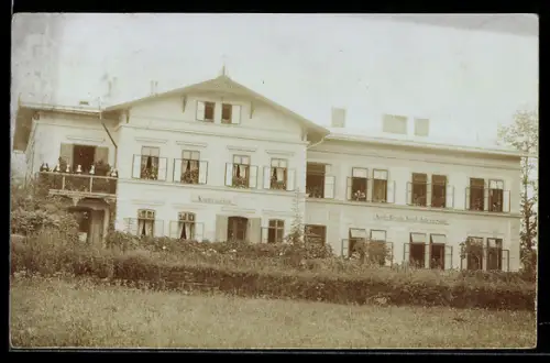Foto-AK Peuerbach, Kindergarten, Kinder-Bewahranstalt und Industrie-Schule