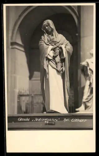 AK Jedermann-Aufführung, Darstellung des Glaubens, Theaterszene