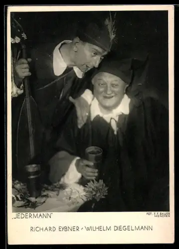 AK Salzburg, Salzburger Festspiele, Richard Eybner und Wilhelm Diegelmann in Jedermann