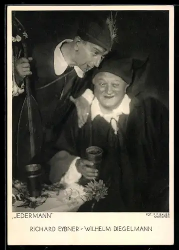 AK Salzburg, Salzburger Festspiele, Richard Eybner und Wilhelm Diegelmann in Jedermann