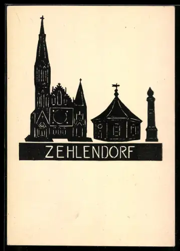 AK Zehlendorf, Ansicht der Dorfkirche