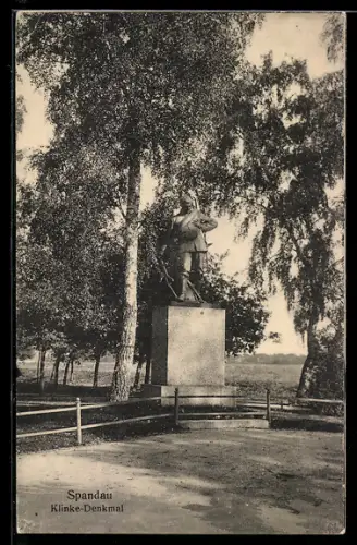 AK Berlin-Spandau, Partie am Klinke-Denkmal