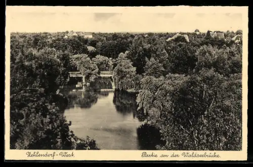 AK Berlin-Zehlendorf-West, Partie an der Waldseebrücke