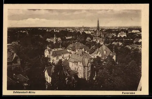 AK Zehlendorf, Panorama mit Kirche