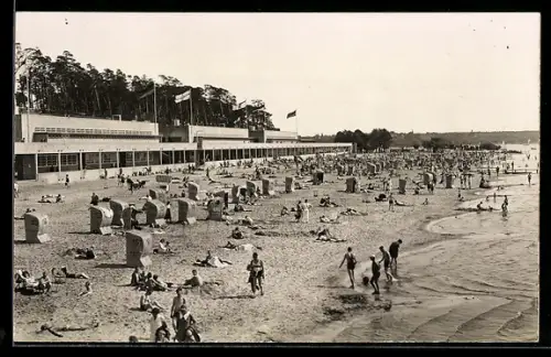 AK Berlin-Wannsee, Strand vom Strandbad Wannsee