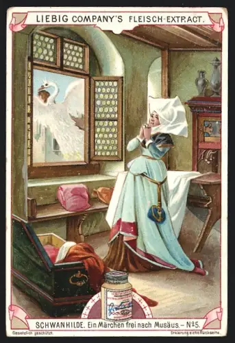 Sammelbild Liebig, Schwanhilde, Ein Märchen frei nach Musäus