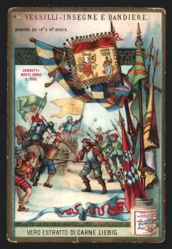 Sammelbild Liebig, Vessilli-Insegne e Bandiere, Bandiere del 14. e 16. Secolo