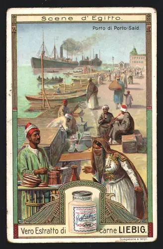 Sammelbild Liebig, Scene d`Egitto, Porto di Porto-Said