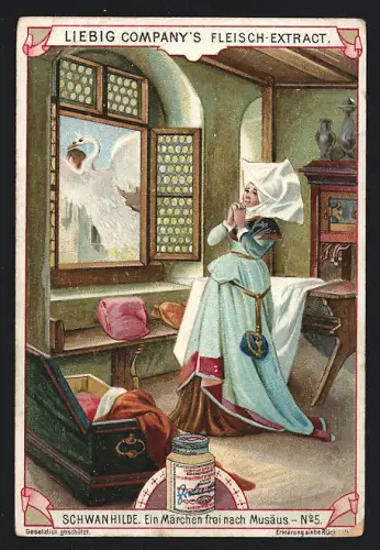 Sammelbild Liebig, Schwanhilde, Ein Märchen frei nach Musäus