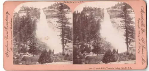 Stereo-Fotografie Keystone View Company, St. Louis, Ansicht Yosemite Valley, CA, Nevada Falls
